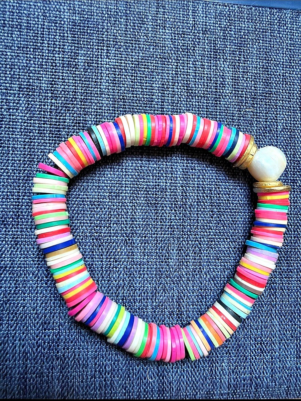 Multicolor Striped Beaded Bracelet